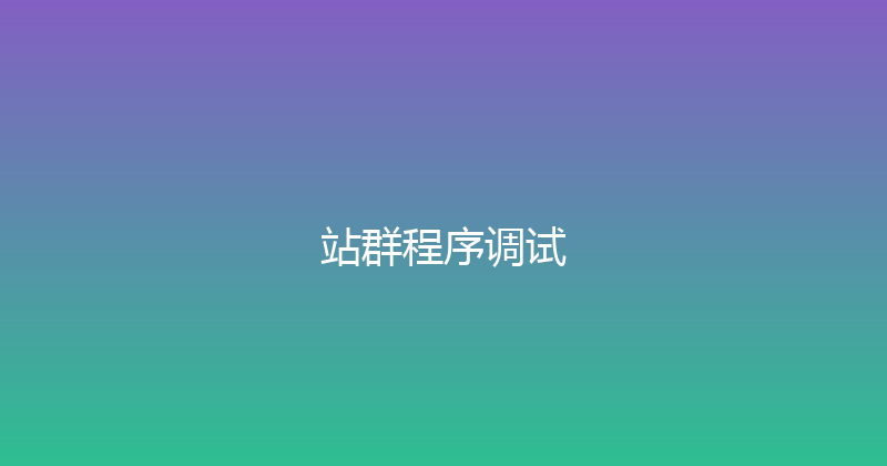 站群程序调试 封面图